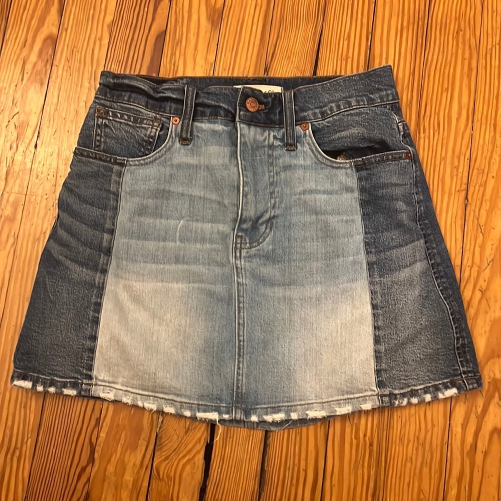 MADEWELL two-toned denim skirt